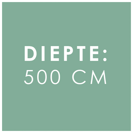 glazen kantoorrumte diepte 500 cm