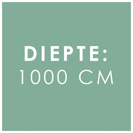 Glazen kantoorruimte diepte 1000 cm